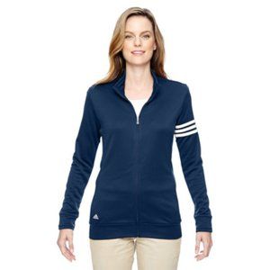 adidas Golf Ladies' climalite® 3Stripes FullZip - A191 - Navy/ Whit